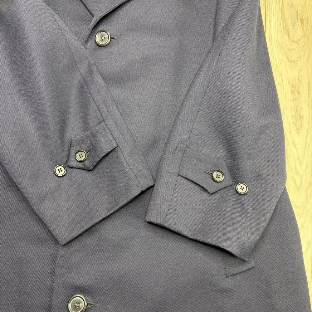 Oxxford Clothes Astor Outercoat Trebbiano Twill Wool Men's 38S Navy Blue - Picture 7 of 12